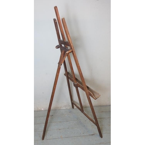 811 - A vintage height adjustable artist's easel.
Condition report: No issues.
165cm high x 68cm wide x 78... 