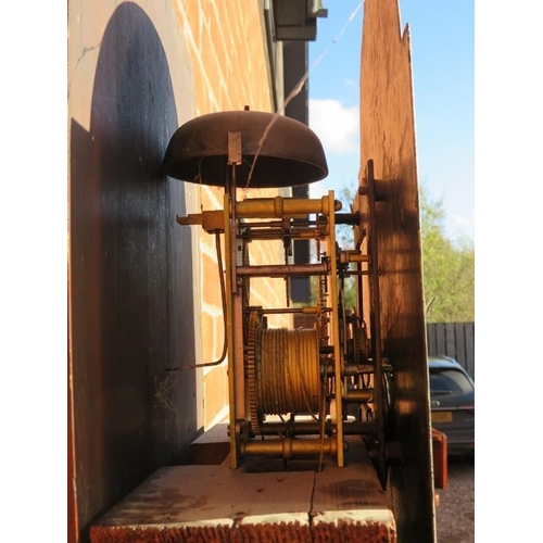 925 - A George III mahogany 8 day longcase clock by James Simpson of Lincoln, the cornice featuring dentil... 