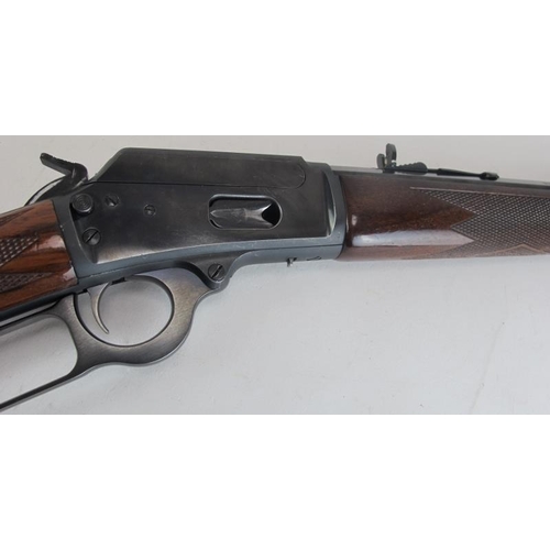 972 - Marlin 45 Cal, colt lever action rifle, model 1894 Cowboy, Ser No 03028197, mint. 
(SECTION 1).