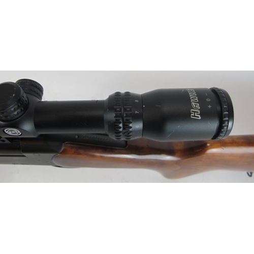 973 - Mint Baikal 223 single shot rifle, rare break barrel, Ser No 031806789, 60cm fluted barrel, Hawke Sp... 