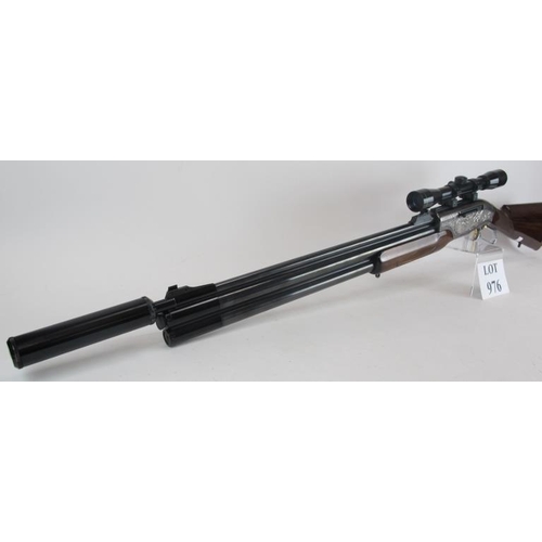 976 - PCP under lever 22 Air Rifle model Career II 707 by Shin Sung Industries, Ser No SS-AR014543, possib... 