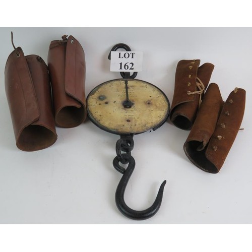 162 - A large set of Salter's No 20T Spring balance scales weighing up to 200lb circa 1920s plus two pairs... 