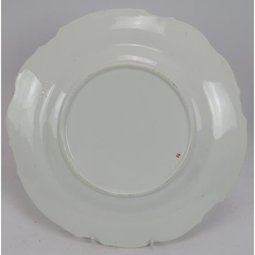 47 - A hand decorated cabinet plate in Coalport style, two porcelain flowers, a Rosenthal porcelain hedge... 