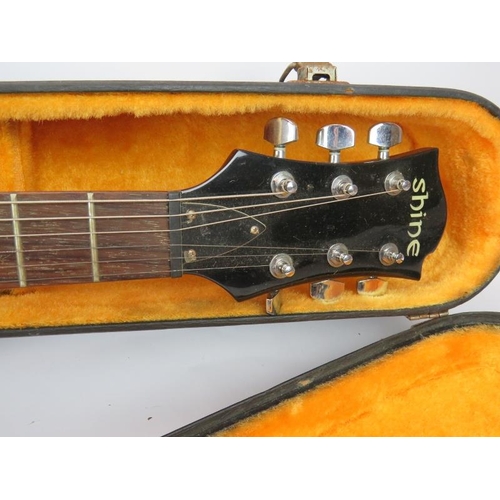 116 - A Shine Les Paul SH 90 VS electric guitar and fully lined hard case.
Condition report: Not tested.