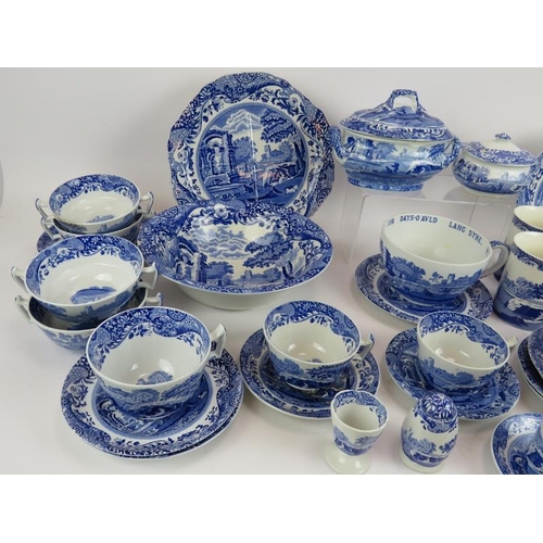 198 - A quantity of Spode Italian china of various ages including cups, saucers, mugs, soup bowls etc. (39... 