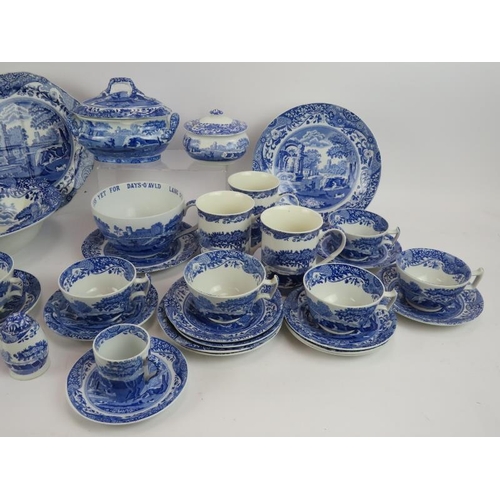 198 - A quantity of Spode Italian china of various ages including cups, saucers, mugs, soup bowls etc. (39... 