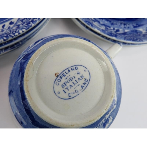 198 - A quantity of Spode Italian china of various ages including cups, saucers, mugs, soup bowls etc. (39... 