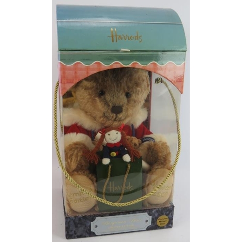 208 - A 2007 limited edition Harrods Mohair Benjamin teddy bear in box with certificate No 595/620. Overal... 