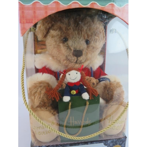 208 - A 2007 limited edition Harrods Mohair Benjamin teddy bear in box with certificate No 595/620. Overal... 