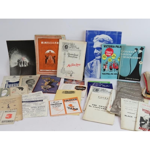 216 - A collection of theatre programmes dating from the 1920s to the 1980s, over 100 in total. (100+).
Co... 