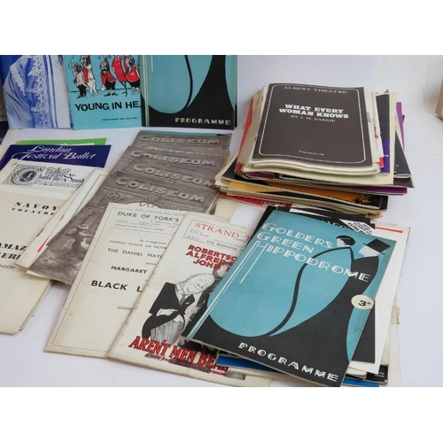 216 - A collection of theatre programmes dating from the 1920s to the 1980s, over 100 in total. (100+).
Co... 