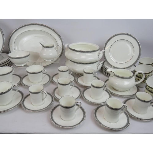 245 - A 62 piece Royal Doulton Ravenswood dinner and tea service including 24 plates, 8 coffee cups and sa... 