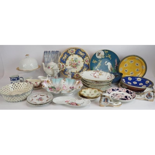 248 - A lot of mainly antique English and continental ceramics including Booths, Safi, Limoges etc. (qty).... 