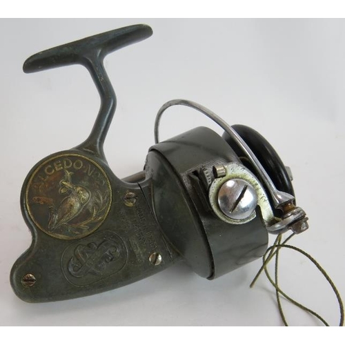 257 - A vintage Alcedo No2 spinning fishing reel, a Winfield International 40 sea fishing reel and four ot... 