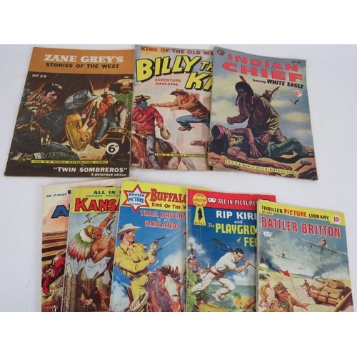 261 - A collection of vintage comics including Marvel Man, Kit Carson Classics Illustrated, Lonestar etc. ... 