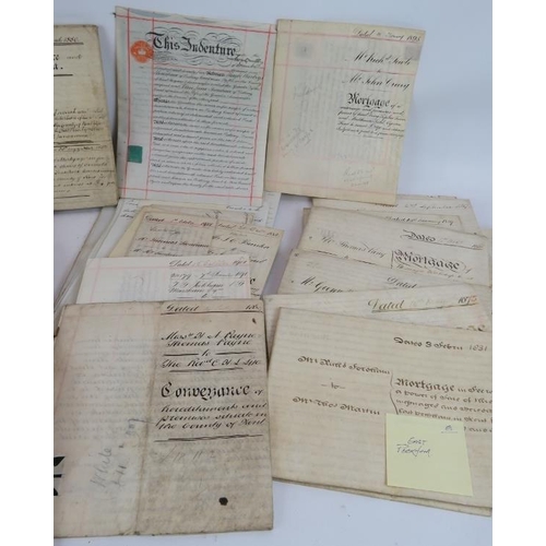 265 - Approximately 32 paper and parchment documents relating to Kent properties ranging from late 18th Ce... 