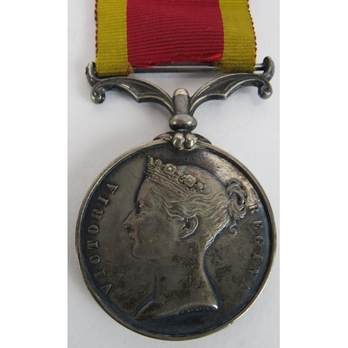 50 - A Victoria British China medal (undated) with ribbon, un-named.
Condition report: Lightly rubbed.