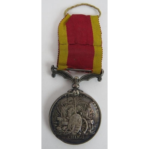 50 - A Victoria British China medal (undated) with ribbon, un-named.
Condition report: Lightly rubbed.