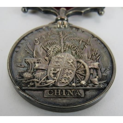 50 - A Victoria British China medal (undated) with ribbon, un-named.
Condition report: Lightly rubbed.