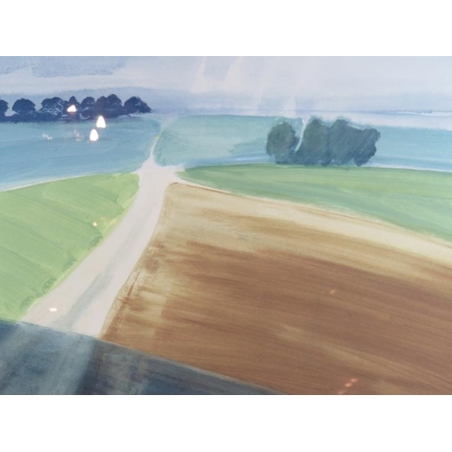 502 - Peter Hick-Beach (1952-1990) - 'Landscape', watercolour, signed, label verso for 'The Coln Gallery',... 