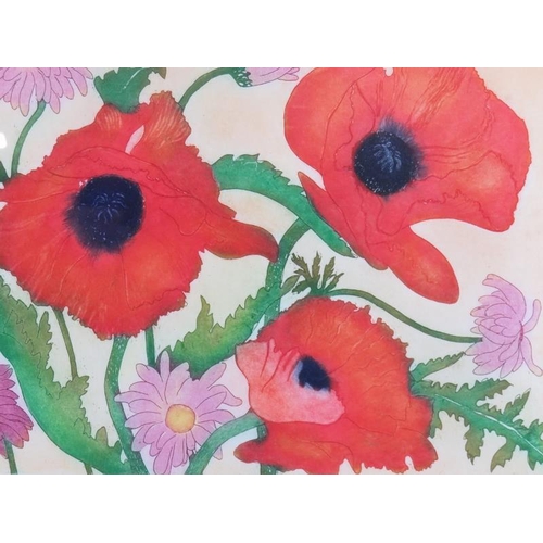 527 - Winifred Pickard (British, 1908-2003) - 'Poppies and Daisies', pencil signed limited edition lithogr... 