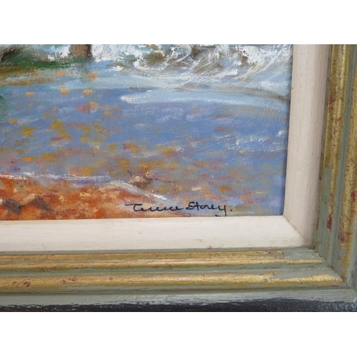 529 - Terence Storey PPRSMA RBSA FRCA (b. 1923) - 'Summer Holidays', oil on board, signed, inscribed verso... 