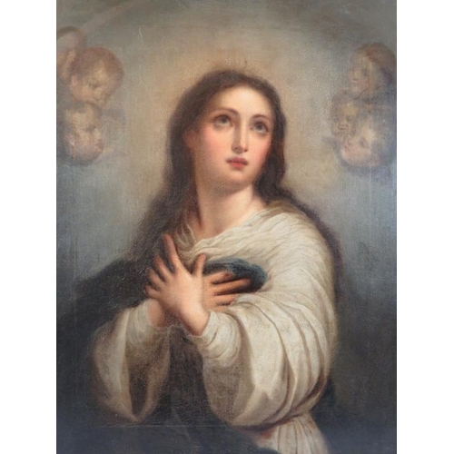 537 - Italian School - 'Religious study', oil on canvas, 65cm x 50cm, framed.
Condition report: Restored, ... 