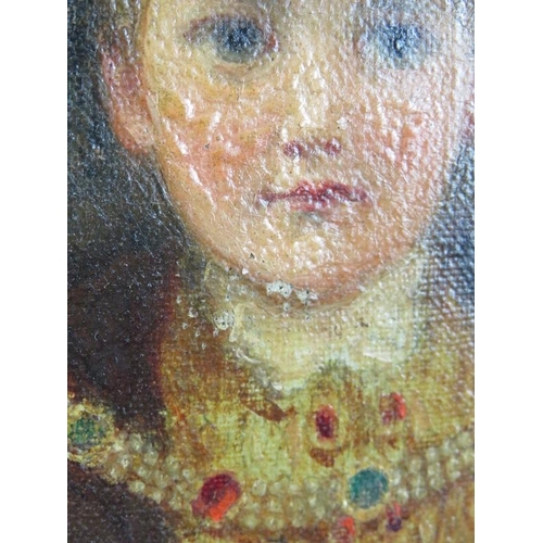 539 - British School (19th century) - 'Henry VIII as a boy', oil on canvas, 44cm x 34cm, ornate gilt frame... 