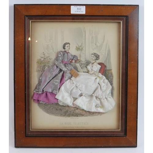 552 - 19th century French fashion print, 