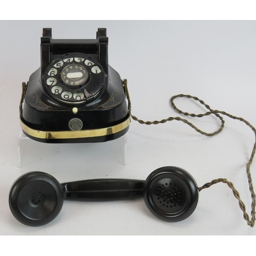 267 - A vintage 1950s Belgian RTT Bell telephone company phone, converted for BT use.
Condition report: Un... 