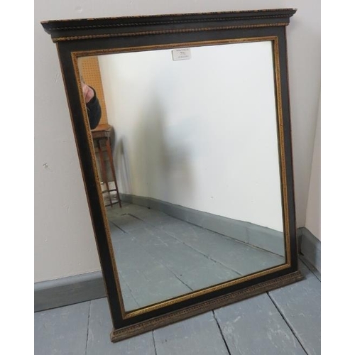 771 - An Edwardian ebonised and parcel gilt wall mirror in the Regency taste.
Condition report: No issues.... 