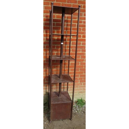 846 - A large bespoke steel five tier freestanding display unit.
Condition report: No issues.
H206cm W44cm... 