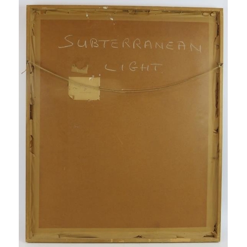 578 - Contemporary School - 'Subterranean Light', mixed media, titled verso and inscribed '45gns', 58cm x ... 