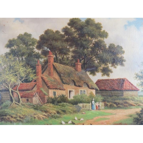 580 - Attributed to A. C. Winchester (1910) - 'A Summer Day in a Kentish Lane', oil on canvas, inscribed v... 