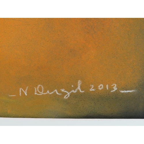 589 - Noreen Denzil (contemporary) - 'Nelson Mandela', pastel, signed and dated 2013, 50cm x 65cm, nicely ... 