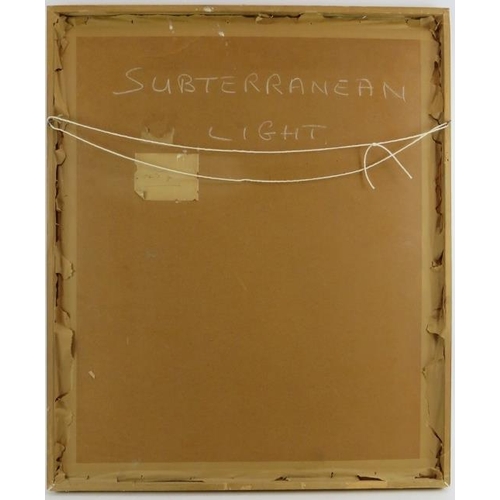 578 - Contemporary School - 'Subterranean Light', mixed media, titled verso and inscribed '45gns', 58cm x ... 