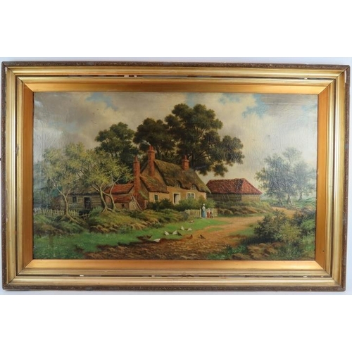 580 - Attributed to A. C. Winchester (1910) - 'A Summer Day in a Kentish Lane', oil on canvas, inscribed v... 