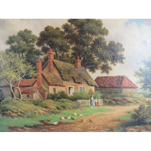 580 - Attributed to A. C. Winchester (1910) - 'A Summer Day in a Kentish Lane', oil on canvas, inscribed v... 