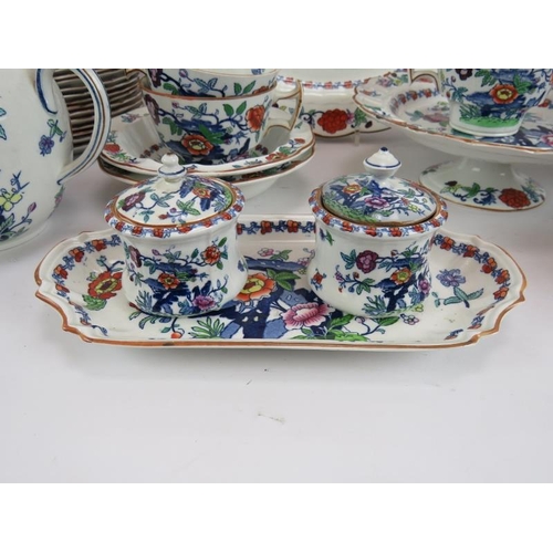 230 - A 108 piece Booths Pompadour dinner and tea-set, comprising various size plates, tureens etc... and ... 