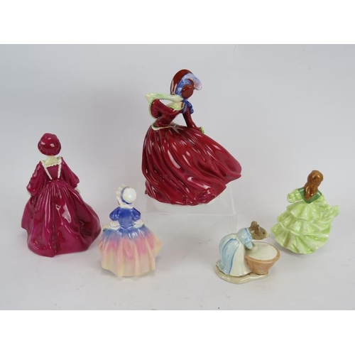 233 - Two Royal Doulton figurines, HN1678 and HN1934, two Royal Worcester figurines, Grandmother's Dress a... 