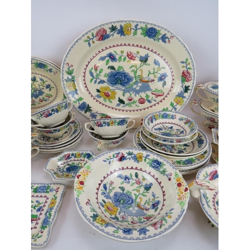 33 - 45 piece set of Mason's Ironstone 'Regency' pattern dinner service including plates, tureens, soup b... 