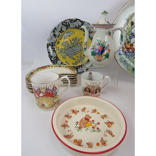 34 - A selection of English ceramics including Mason's, Copeland Spode, Titan Ware, Losol Ware, Shelley a... 