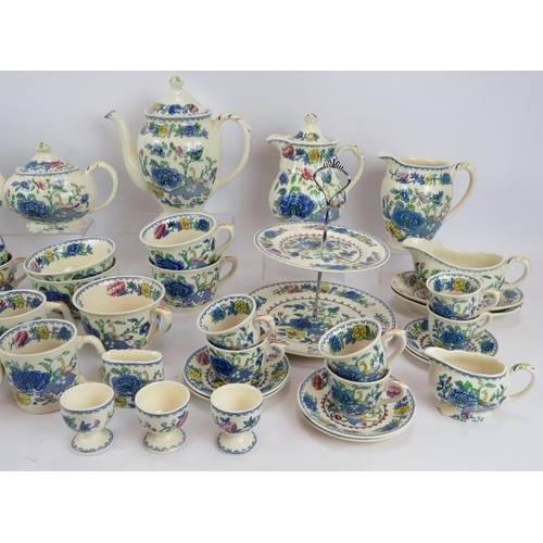 35 - 58 piece set of Mason's Ironstone 'Regency' pattern tea ware including tea pots, jugs, cups, saucers... 