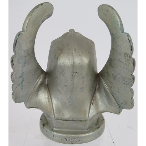 49 - A rare French Egyptian winged Pharaoh's head car mascot by Auto Omnia, modelled by Sasportas, number... 