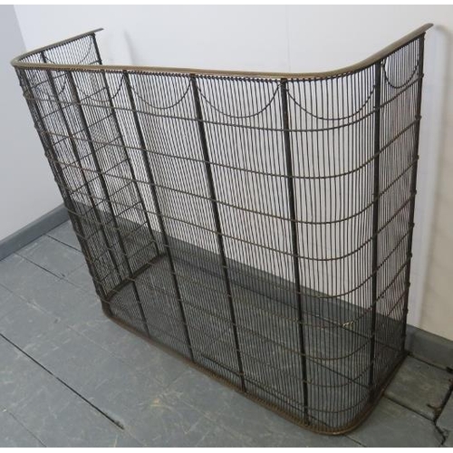 750 - A Regency wire fireguard with brass top and bottom rails. 
Condition report: No issues. 
H82cm W95cm... 