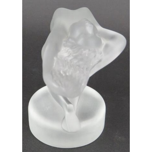 21 - A Lalique glass nude figure 'Chrysis', signed 'Lalique France' to base. Height 13.5cm. No box.
Condi... 