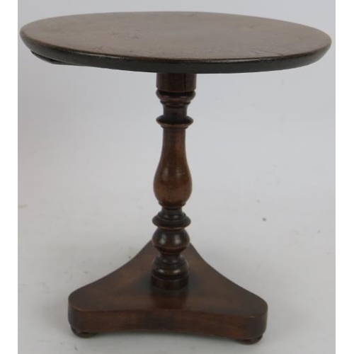 85 - A miniature apprentice made mahogany pedestal table on a tripod support and a 19th Century dressing ... 