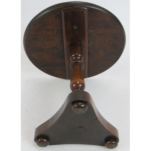 85 - A miniature apprentice made mahogany pedestal table on a tripod support and a 19th Century dressing ... 