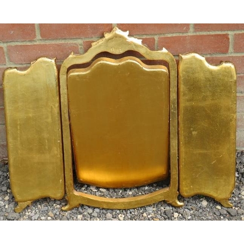 848 - A vintage giltwood framed triptych table top swing vanity mirror. 
Condition report: No issues. 
H49... 