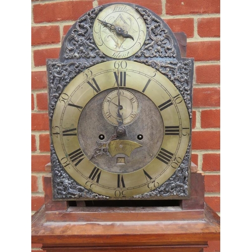 834 - A George III walnut 8-day striking longcase clock by Robert Thompson of Bowness, the scrolled pedime... 